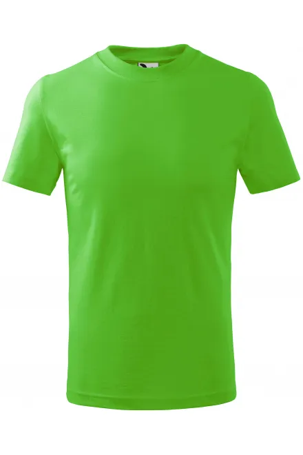 Eenvoudig kinder T-shirt - appel groen, 110 cm / 4jaar