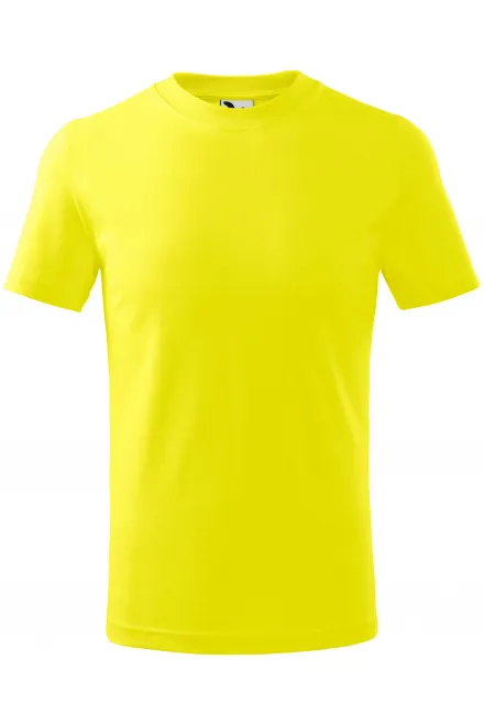 Eenvoudig kinder T-shirt - citroen geel, 110 cm / 4jaar