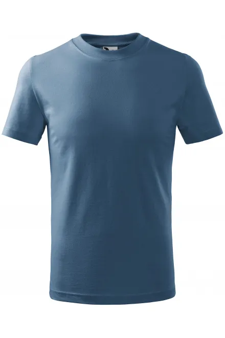 Eenvoudig kinder T-shirt - denim, 110 cm / 4jaar