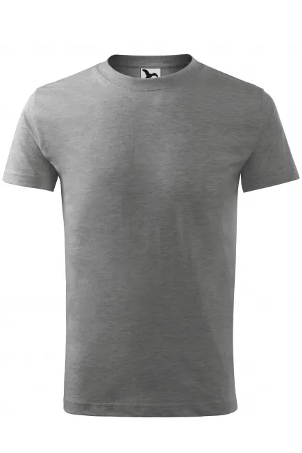 Eenvoudig kinder T-shirt - donkergrijs marmer, 110 cm / 4jaar