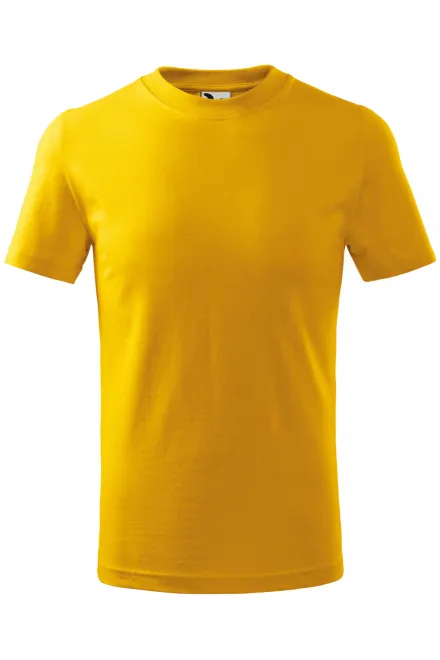 Eenvoudig kinder T-shirt - geel, 110 cm / 4jaar