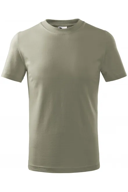 Eenvoudig kinder T-shirt - helder kaki, 110 cm / 4jaar