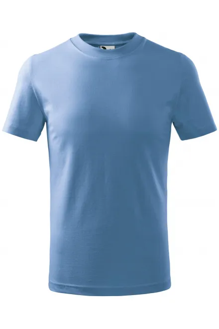 Eenvoudig kinder T-shirt - hemelsblauw, 110 cm / 4jaar