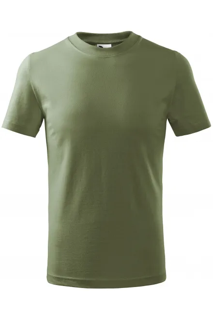 Eenvoudig kinder T-shirt - khaki, 110 cm / 4jaar