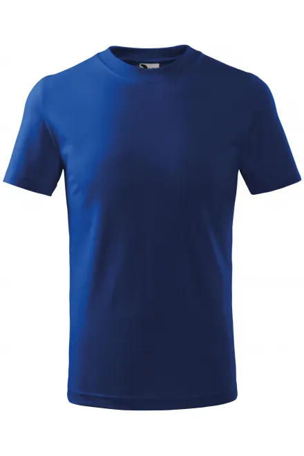 Eenvoudig kinder T-shirt - koningsblauw, 110 cm / 4jaar