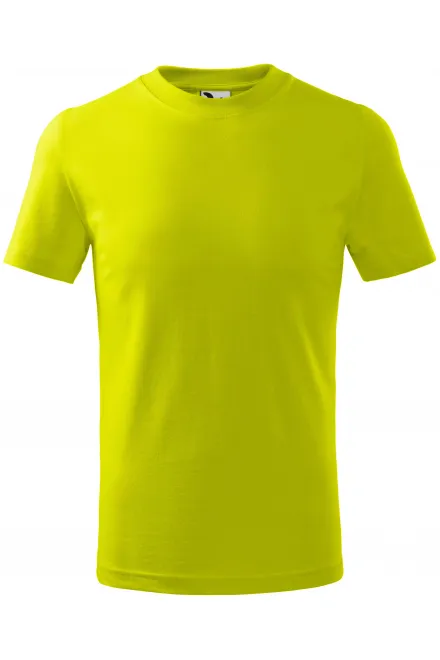 Eenvoudig kinder T-shirt - limoen groen, 110 cm / 4jaar