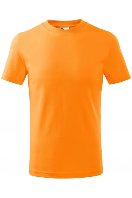 Eenvoudig kinder T-shirt - Mandarijn sinaasappel, 110 cm / 4jaar