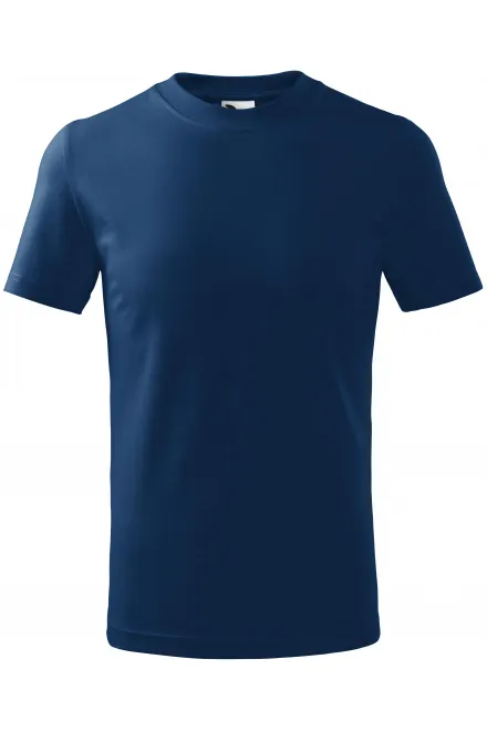 Eenvoudig kinder T-shirt - middernachtblauw, 110 cm / 4jaar