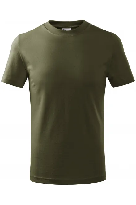 Eenvoudig kinder T-shirt - military, 110 cm / 4jaar