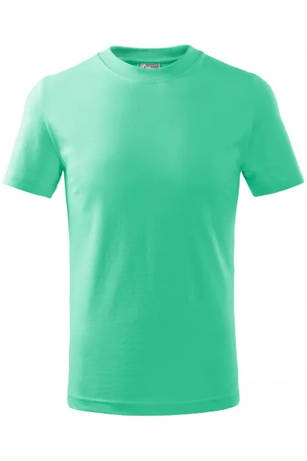 Eenvoudig kinder T-shirt - munt, 110 cm / 4jaar