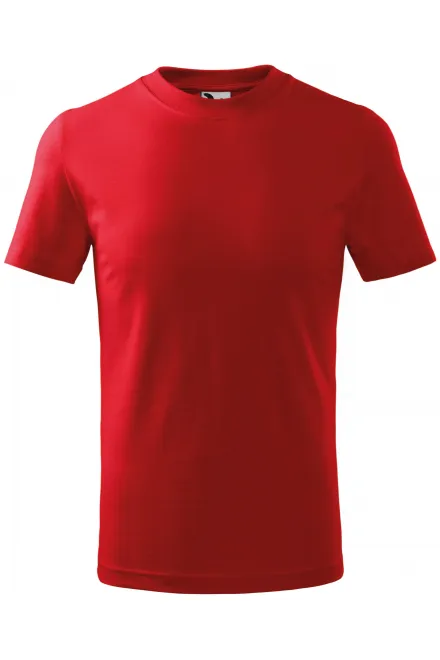 Eenvoudig kinder T-shirt - rood, 110 cm / 4jaar