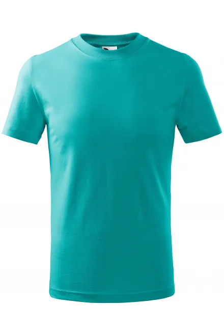 Eenvoudig kinder T-shirt - smaragdgroen, 110 cm / 4jaar