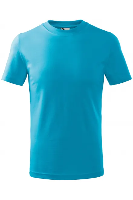 Eenvoudig kinder T-shirt - turkoois, 110 cm / 4jaar