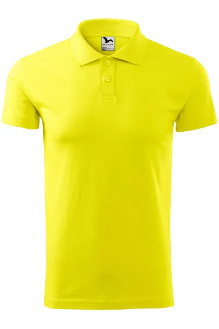 Eenvoudig poloshirt voor heren - citroen geel, S