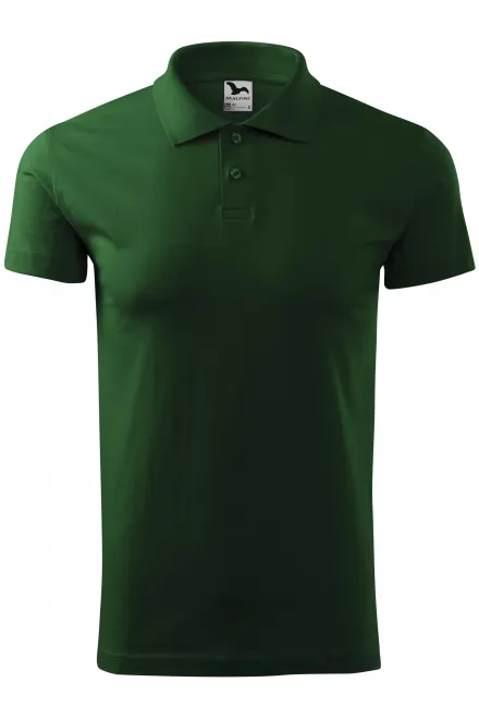 Eenvoudig poloshirt voor heren - fles groen, S