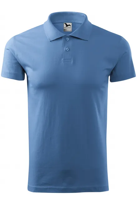 Eenvoudig poloshirt voor heren - hemelsblauw, S