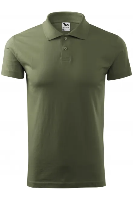Eenvoudig poloshirt voor heren - khaki, S