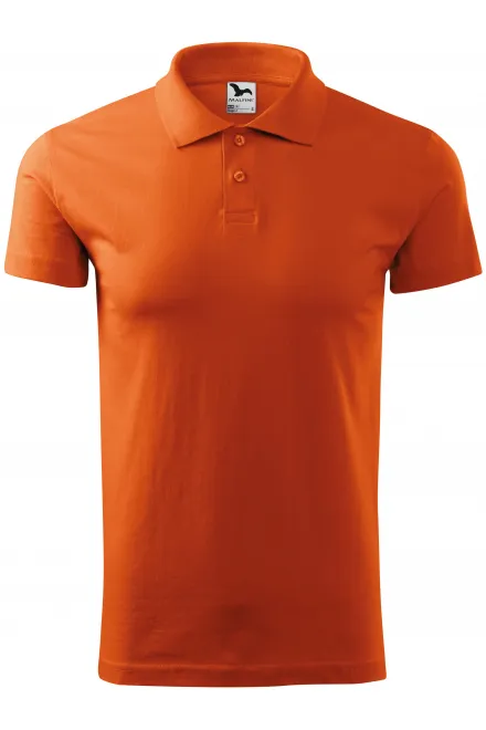 Eenvoudig poloshirt voor heren - oranje, S