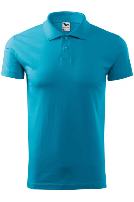 Eenvoudig poloshirt voor heren - turkoois, S