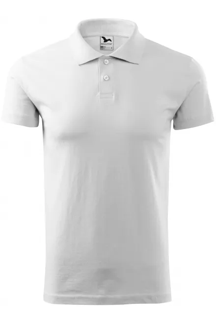 Eenvoudig poloshirt voor heren - witte, S