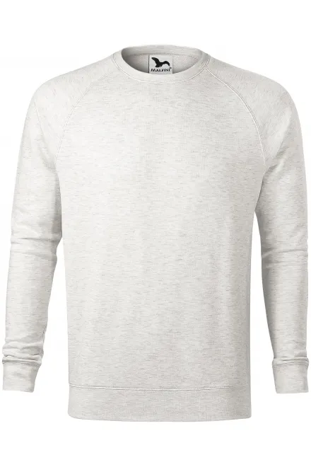 Eenvoudig sweatshirt voor heren - wit marmer, L
