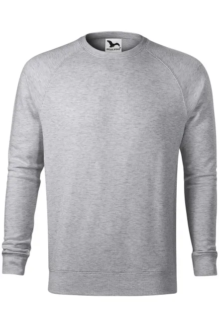 Eenvoudig sweatshirt voor heren - zilver marmer, L