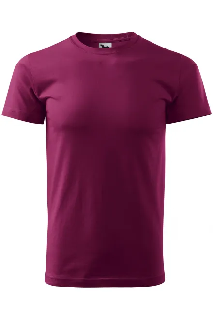 Eenvoudig T-shirt voor heren - fuchsia, XS