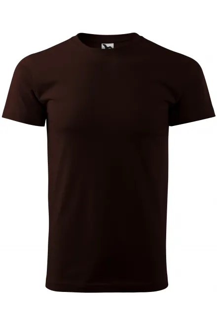 Eenvoudig T-shirt voor heren - koffie, XS