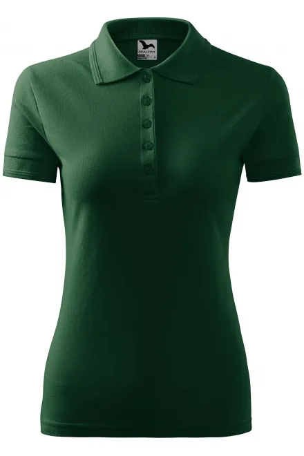 Elegant dames poloshirt - fles groen, XS