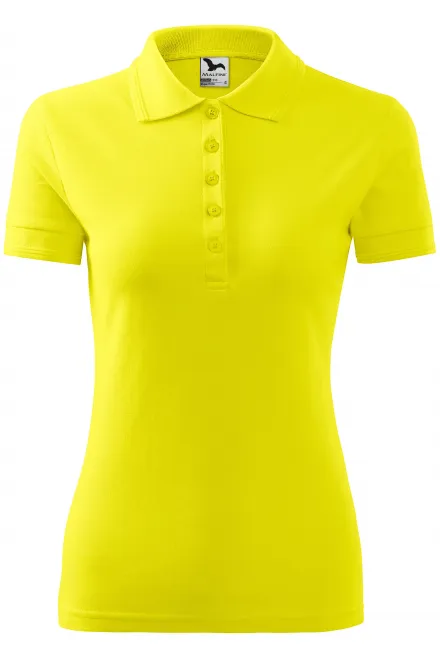 Elegant dames poloshirt - citroen geel, XS