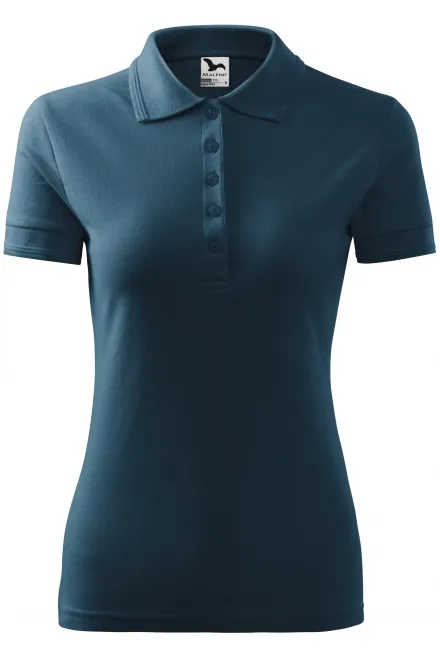 Elegant dames poloshirt - donkerblauw, XS