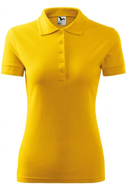 Elegant dames poloshirt - geel, XS