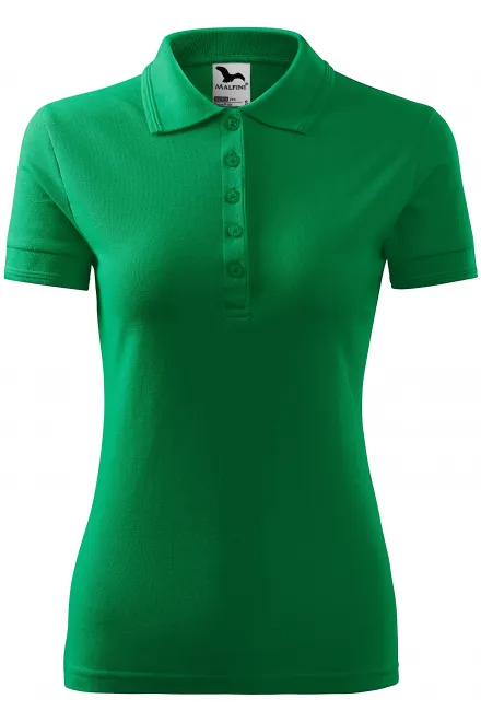 Elegant dames poloshirt - gras groen, XS