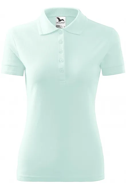 Elegant dames poloshirt - ijsgroen, XS