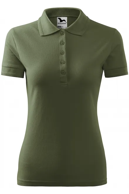 Elegant dames poloshirt - khaki, XS