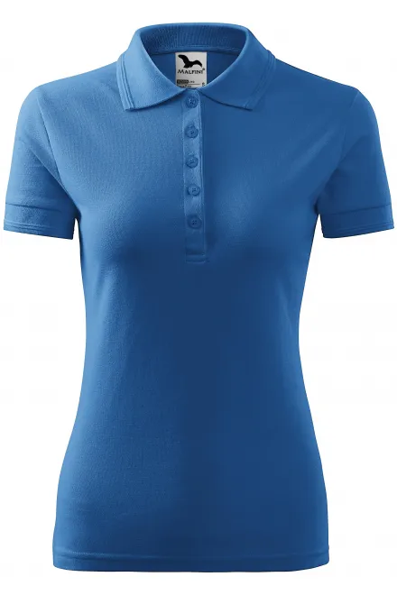 Elegant dames poloshirt - lichtblauw, XS