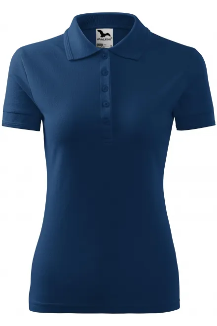 Elegant dames poloshirt - middernachtblauw, XS