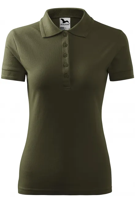 Elegant dames poloshirt - military, XS