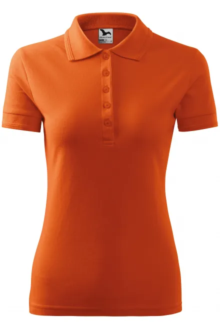 Elegant dames poloshirt - oranje, XS