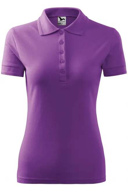 Elegant dames poloshirt - purper, XS