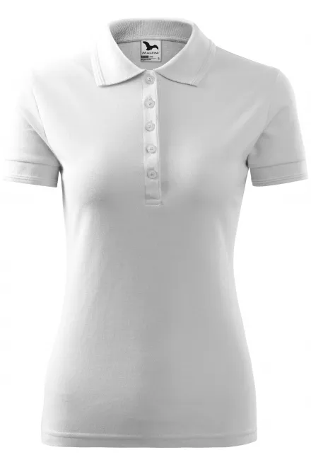 Elegant dames poloshirt - witte, XS