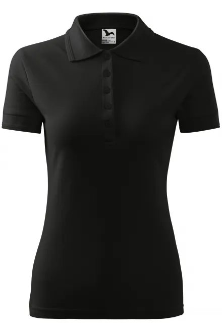 Elegant dames poloshirt - zwart, XS