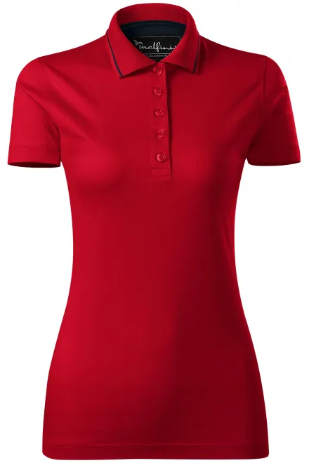 Elegant gemerceriseerd damespoloshirt - formula red, XS