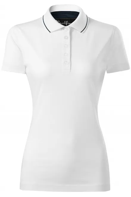 Elegant gemerceriseerd damespoloshirt - witte, XS