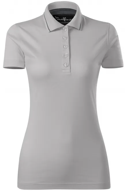 Elegant gemerceriseerd damespoloshirt - Zilver grijs, XS