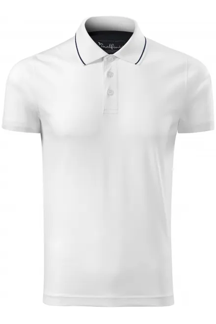 Elegant gemerceriseerd poloshirt voor heren - witte, L
