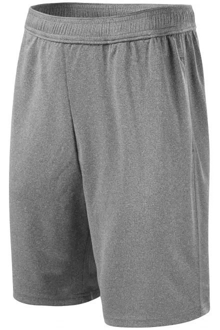 Heren shorts, donkergrijs marmer