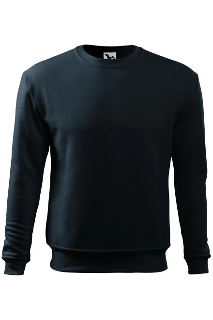 Heren/kinder sweatshirt over het hoofd, zonder capuchon - donkerblauw, M