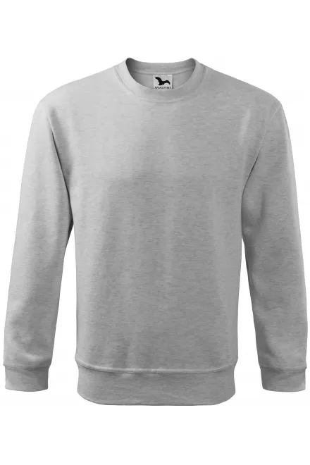Heren/kinder sweatshirt over het hoofd, zonder capuchon - lichtgrijs marmer, M