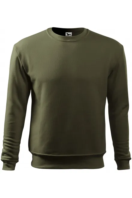 Heren/kinder sweatshirt over het hoofd, zonder capuchon - military, M
